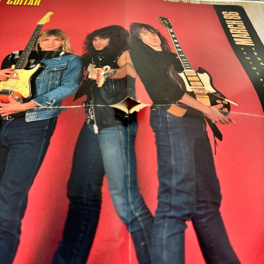 Guitar Mag Mar 1986 Awards Yngwie Malmsteen Iron Maiden Poster